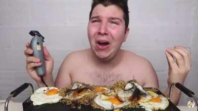 This guy actually is a fucking drama queen who thinks that people will feel bad for him .