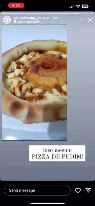 Pudding pizza - guess which country