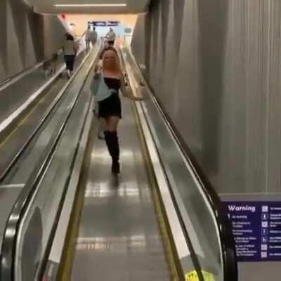 HMC while I walk down an escalator and drink pepto-bismal