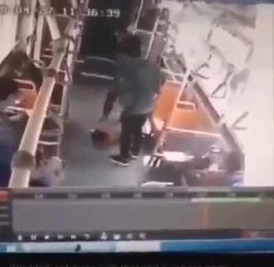 Man gets pissed and attacks a Kid [who was annoying him]