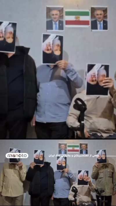 A group of Iran-Iraq war veterans joined the campaign of burning the image of Iran's dictator Ali Khamenei and raising Iran's pre-revolutionary Lion and Sun flag as a symbol of national unity. They also expressed their support for Crown Prince Reza Pahlav