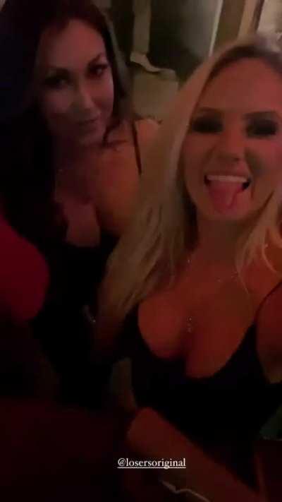 Tomi enjoying a night out with friends and looking very sexy