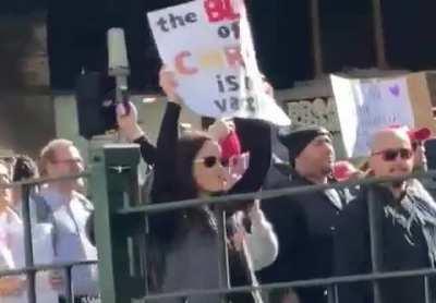 Current lockdown protest going from Broadway to Town Hall.