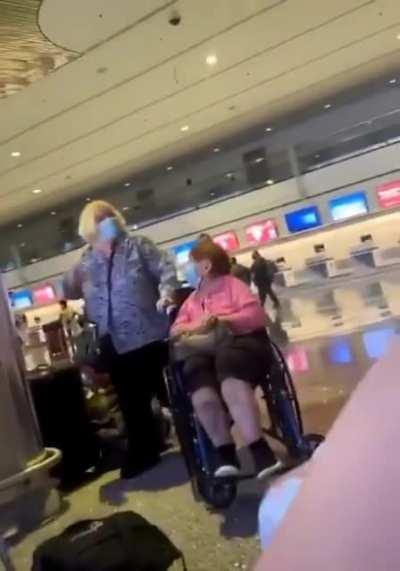 Woman gets mad because people are eating without a mask. I mean, she a little confused, but she got the spirit