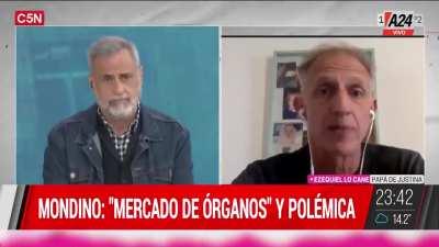 Ezequiel Lo Cane, padre de Justina: el mercado de organos del que habla Mondino ya existe en la ley Justina, se llama transplante cruzado, y la ley tiene muchos temas que se pueden mejorar