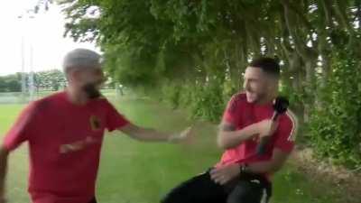 Belgian NT banter between Carrasco and Hazard