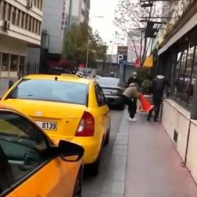 Sounds like throwing up.