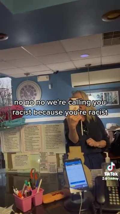 Racist MAGA Karen loses her mind because there's Spanish on their TV