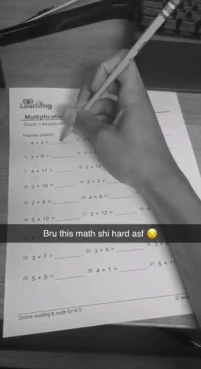 Maths too tough for me