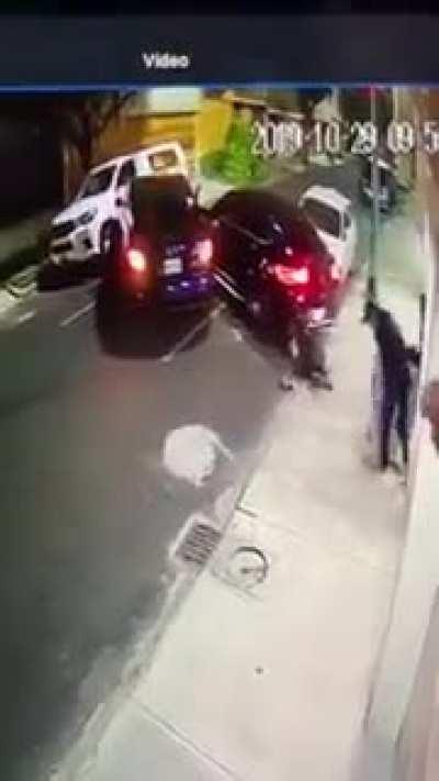 I like how they all lost their enthusiasm once both cars were totaled