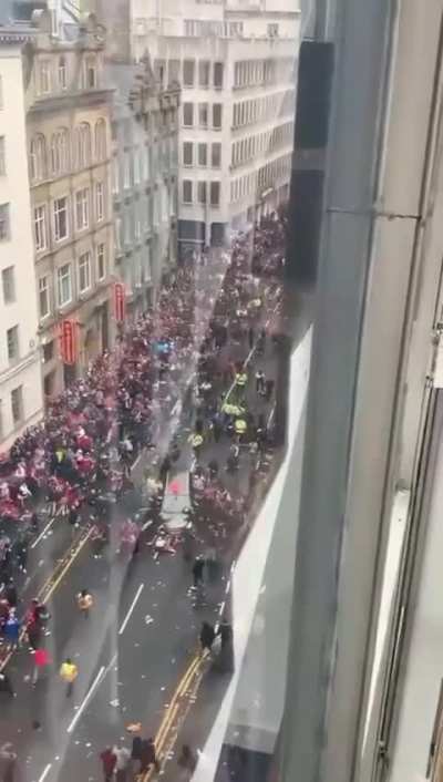 Car drives through parade in Liverpool: happening now