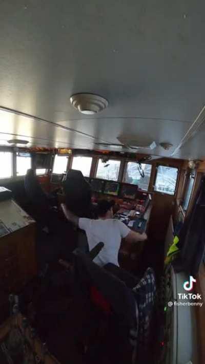 Guy having a tough time getting his sea legs