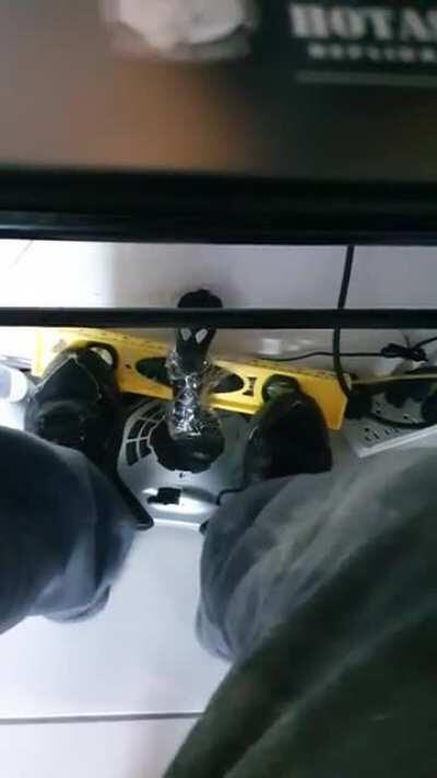 Not the cleanest nor smartest idea, but gets the job done while I save some money for a good set of rudders