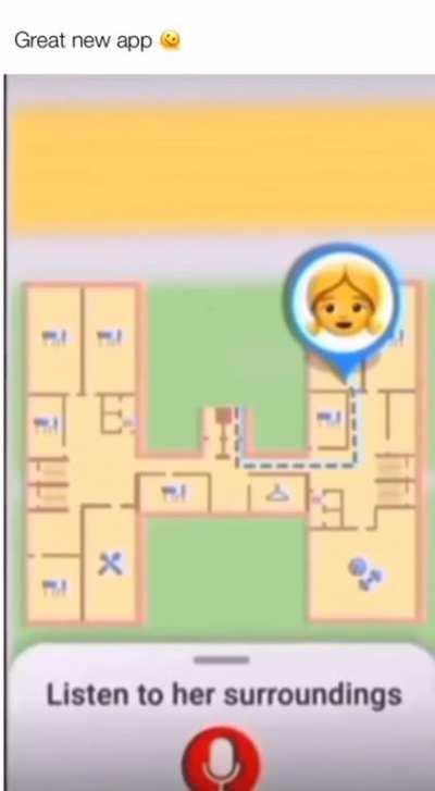 listen to her surroundings