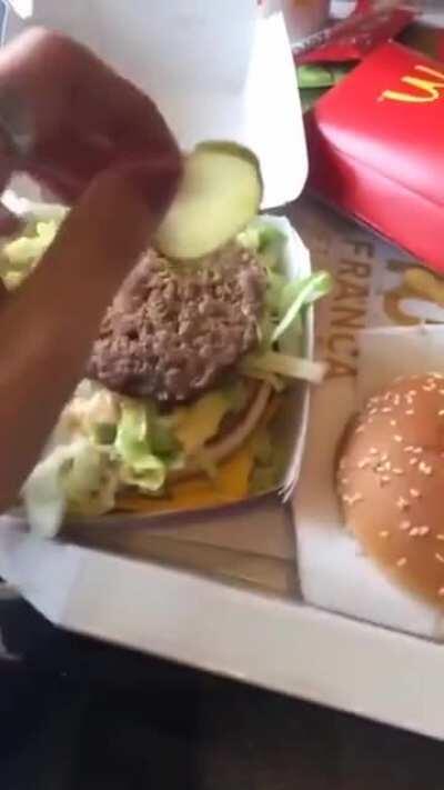 HMC while i try to throw pickle slice through my friend's hoop earing