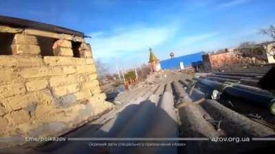 Russian BMP taken out by Azov fighter