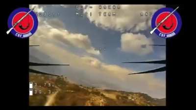 Chin Defense Force Hakha uses an FPV drone to attack a Myanmar (Burmese) junta army camp (February 20, 2026; music from source)