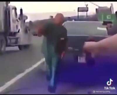 Civilians after getting pepper sprayed and flash banged.