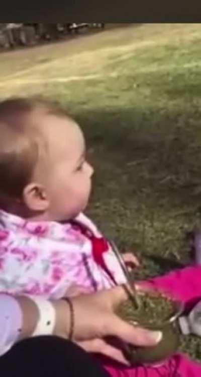 I thought the baby is liking it–