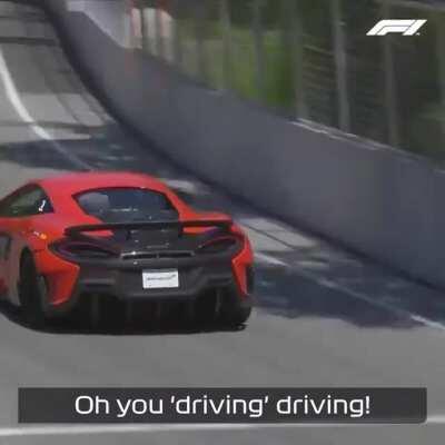 Miami Heat's Jimmy Butler Takes A Short Ride With Formula One's Lando Norris.