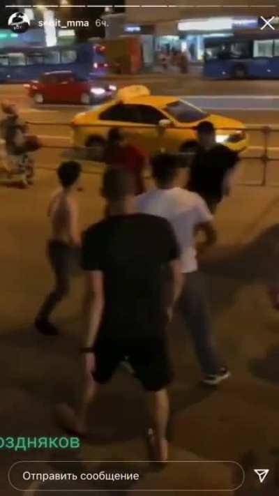 Untrained dude decides to take on a trained fighter