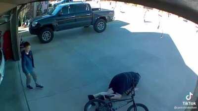 At some point in life you are no longer able to pop wheelies. Today was this man’s day.