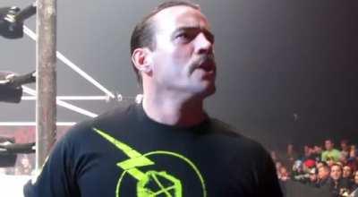 Live footage of CM Punk supporting the trans community. 