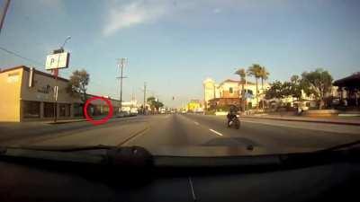 This is what happens when you don't look both ways when turning.