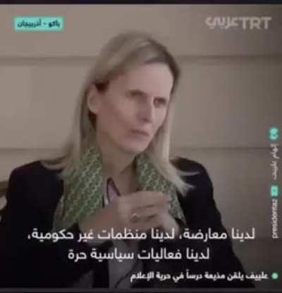 Azerbaijan president shooting down bbc reporter after she accused him of press opression