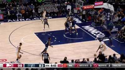 [Highlight] Gorgui Dieng sinks the Hawks’ 22nd 3 pointer of the night early in the 4th quarter