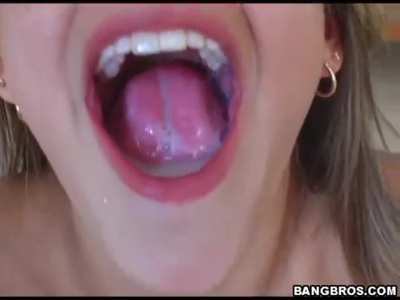 Teen swallows big mouthful. Name?