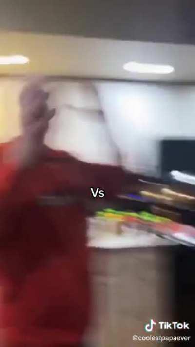 Which 8 year old on tiktok made there poor grandpa do this