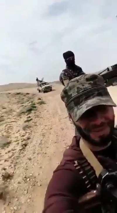 Syrian Arab Army getting hit with an IED, from couple of months ago