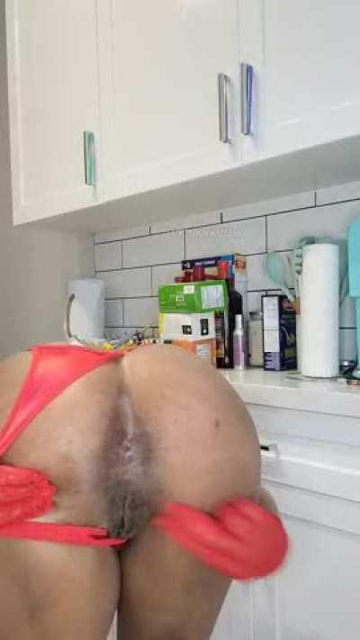 Hope you don't mind a little hair with ebony pussy