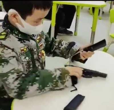 China has classes for kids to learn how to assemble a firearm