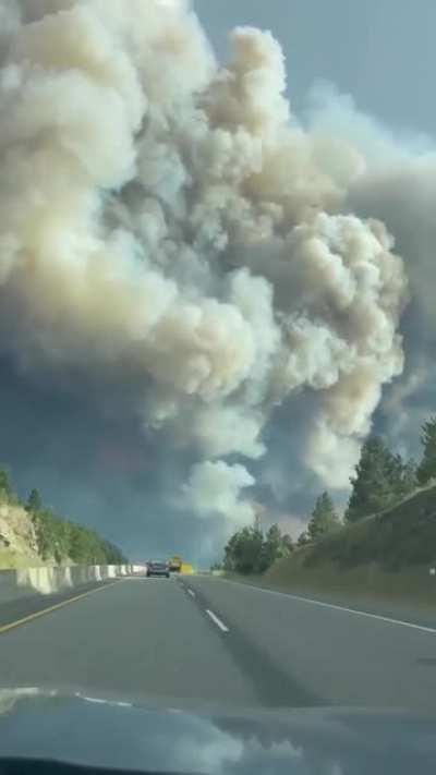 Wild fire smoke engulfing the sky. Merritt, BC
