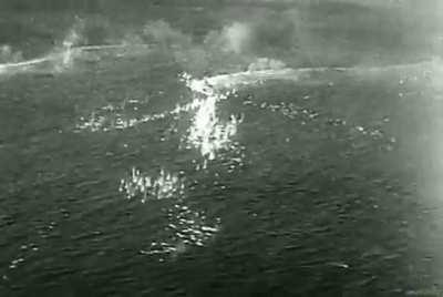 RAF Coastal Command Bristol Beaufighters descend upon German shipping off the Norway coast (mercy on those poor fellows, they might even be civilians)