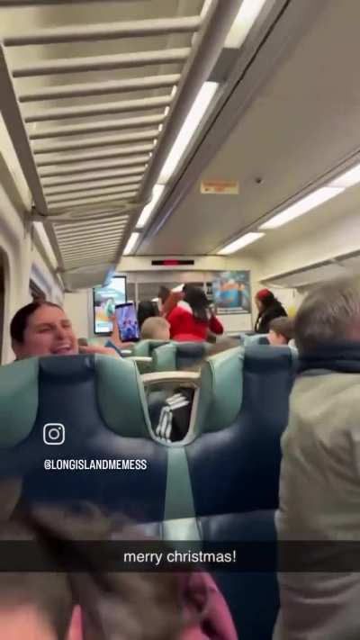 Singing Silent Night during a train fight