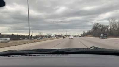 130ish as I was passing the car