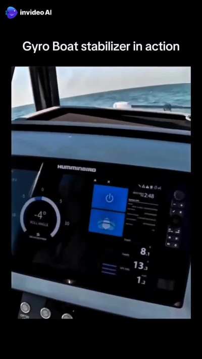Gyro Boat stabilizer in action