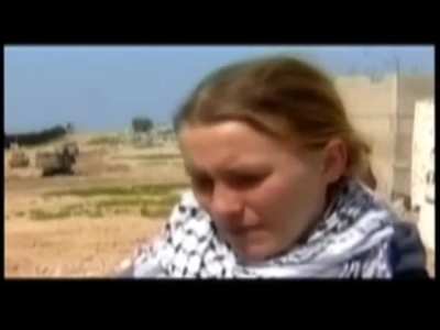 yesterday marked the anniversary of Rachel Corrie's murder by Israel. They intentionally crushed her to death with a bulldozer for trying to stop the demolition of Palestinian homes. After they killed her they made it a ritual to make pancakes with her fa
