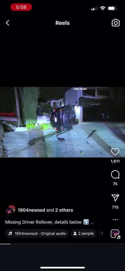 Any of you get in a rollover crash last night in San Diego? You left your bluetooth connected lol