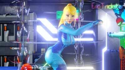 Samus riding her dildo fast (EroTrickster)