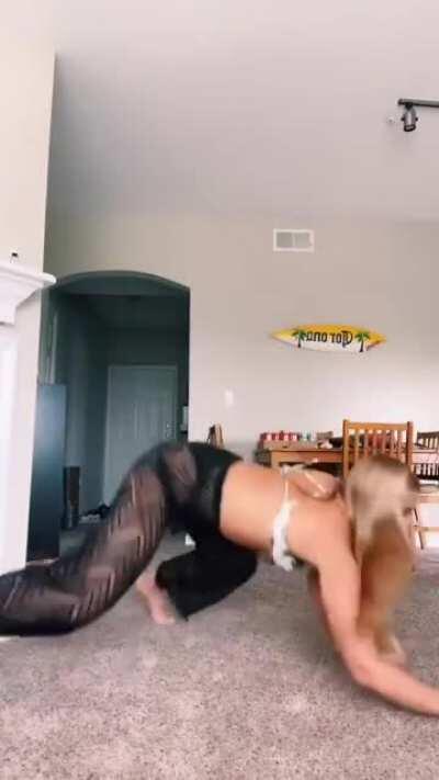 See through flare pants WAP dance