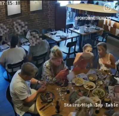 Customer seen tampering with food