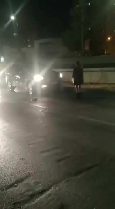 WCGW Standing in the road blocking traffic?