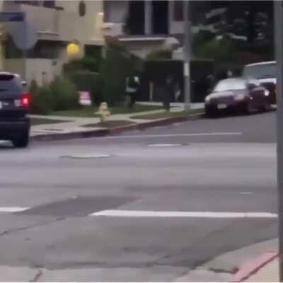 LAPD doing a 'drive-by' for illegal assembly