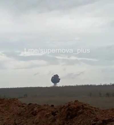 Video of the Su-25 shot down yesterday, from another angle