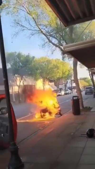 You can't park there Johnny Blaze