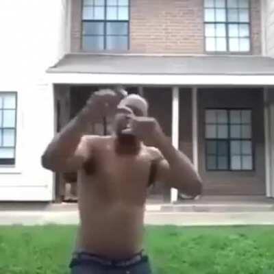 Somebody get unc he drunk asf throwin up gang signs again